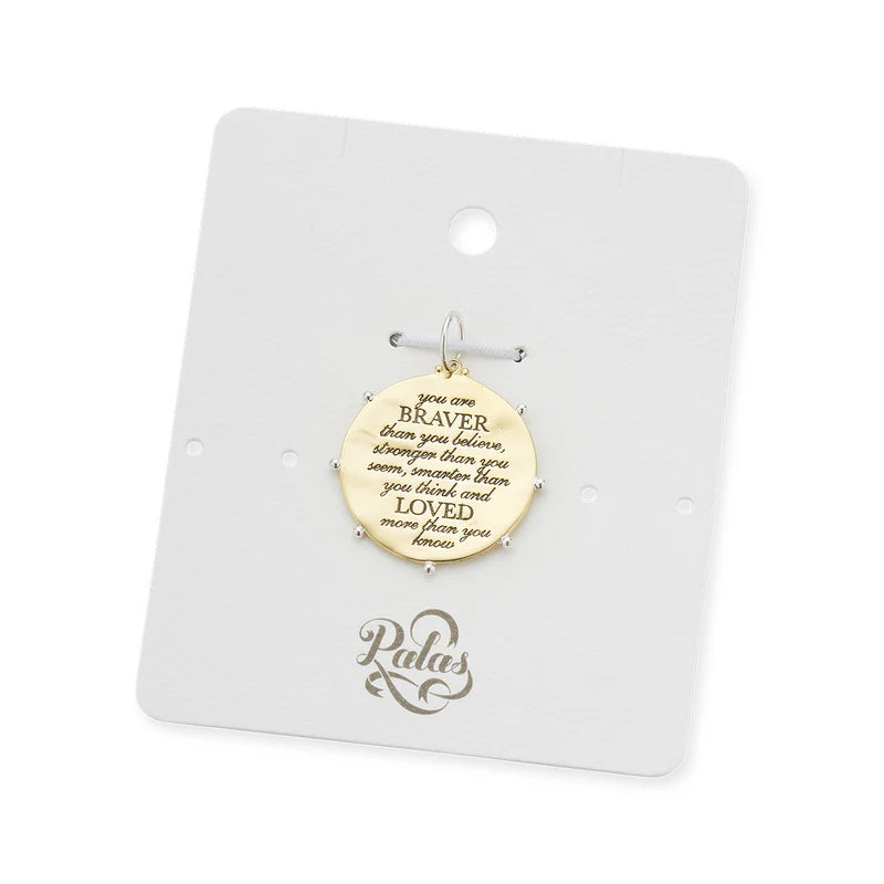 Braver then you think Brass Charm