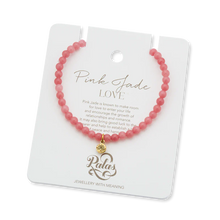 Load image into Gallery viewer, Pink Jade Healing Gem Bracelet