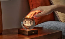 Load image into Gallery viewer, Walnut Saturn 3D Laster Engraved Light