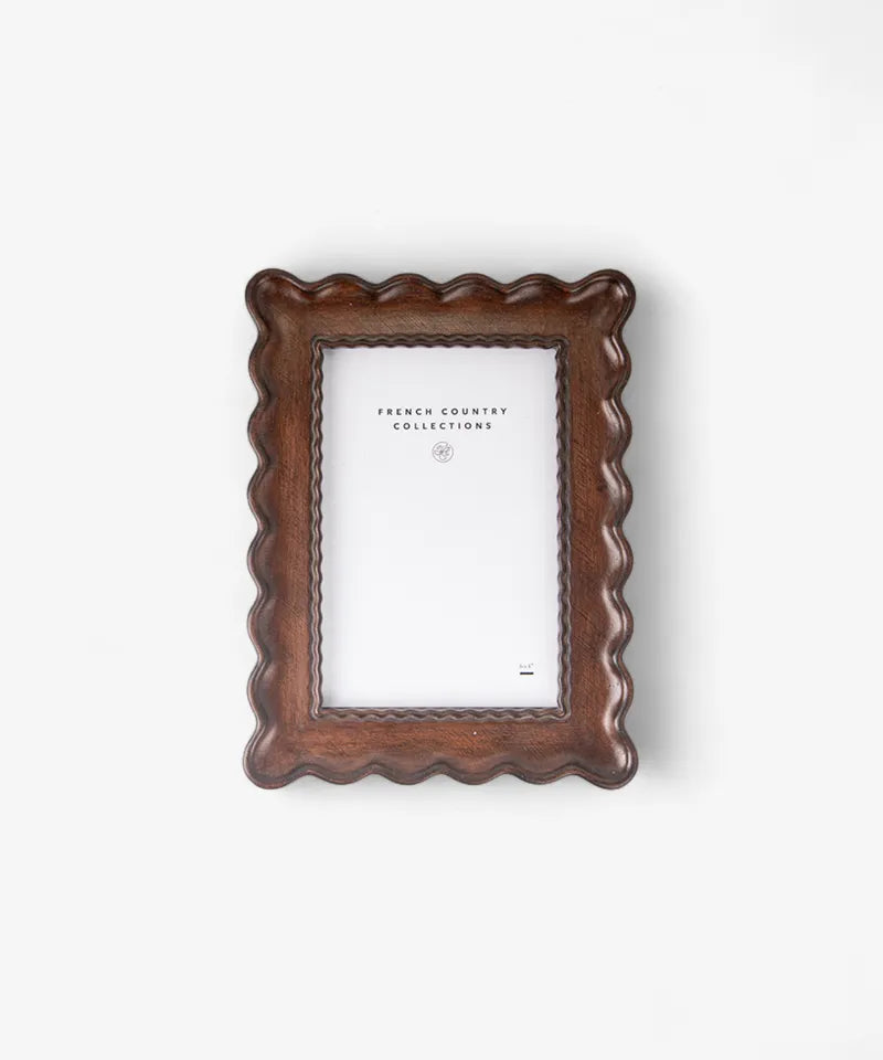 Chestnut Wavy Photo Frame 4x6