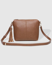 Load image into Gallery viewer, Kasey Textured Crossbody/Logo Strap Cocoa