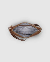 Load image into Gallery viewer, Kasey Textured Crossbody/Logo Strap Cocoa