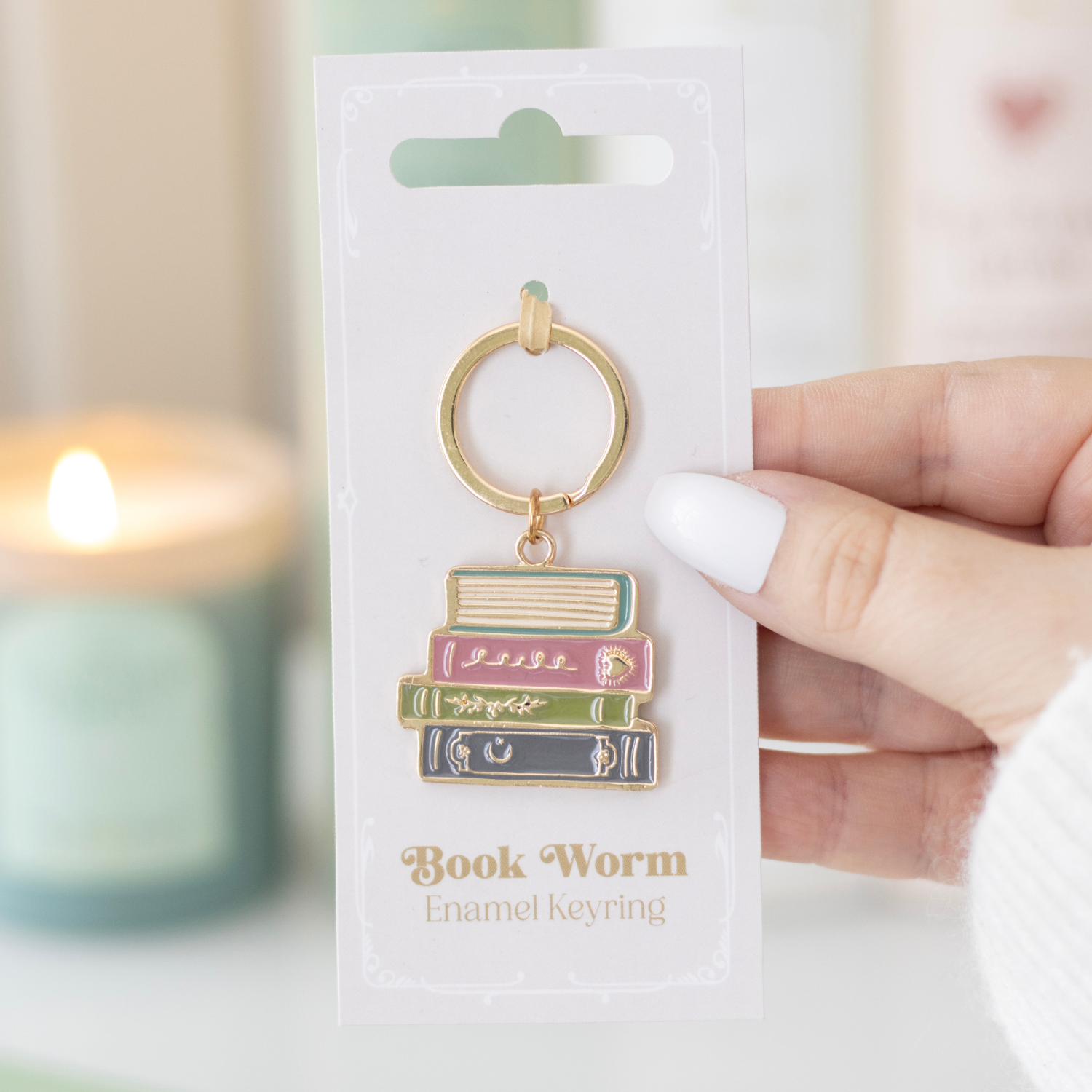Book Worm Key Ring