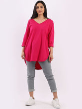 Load image into Gallery viewer, Amelia V Neck Top Fuchsia
