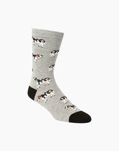 Load image into Gallery viewer, M Daisy Cow Grey Bamboo Sock 7-11