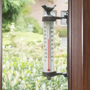 Thermometer Cast Iron Bird