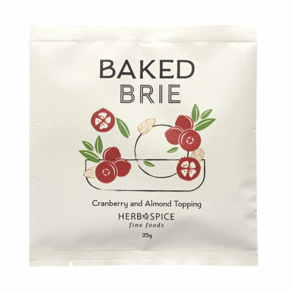 Baked Brie Cranberry & Almond Topping