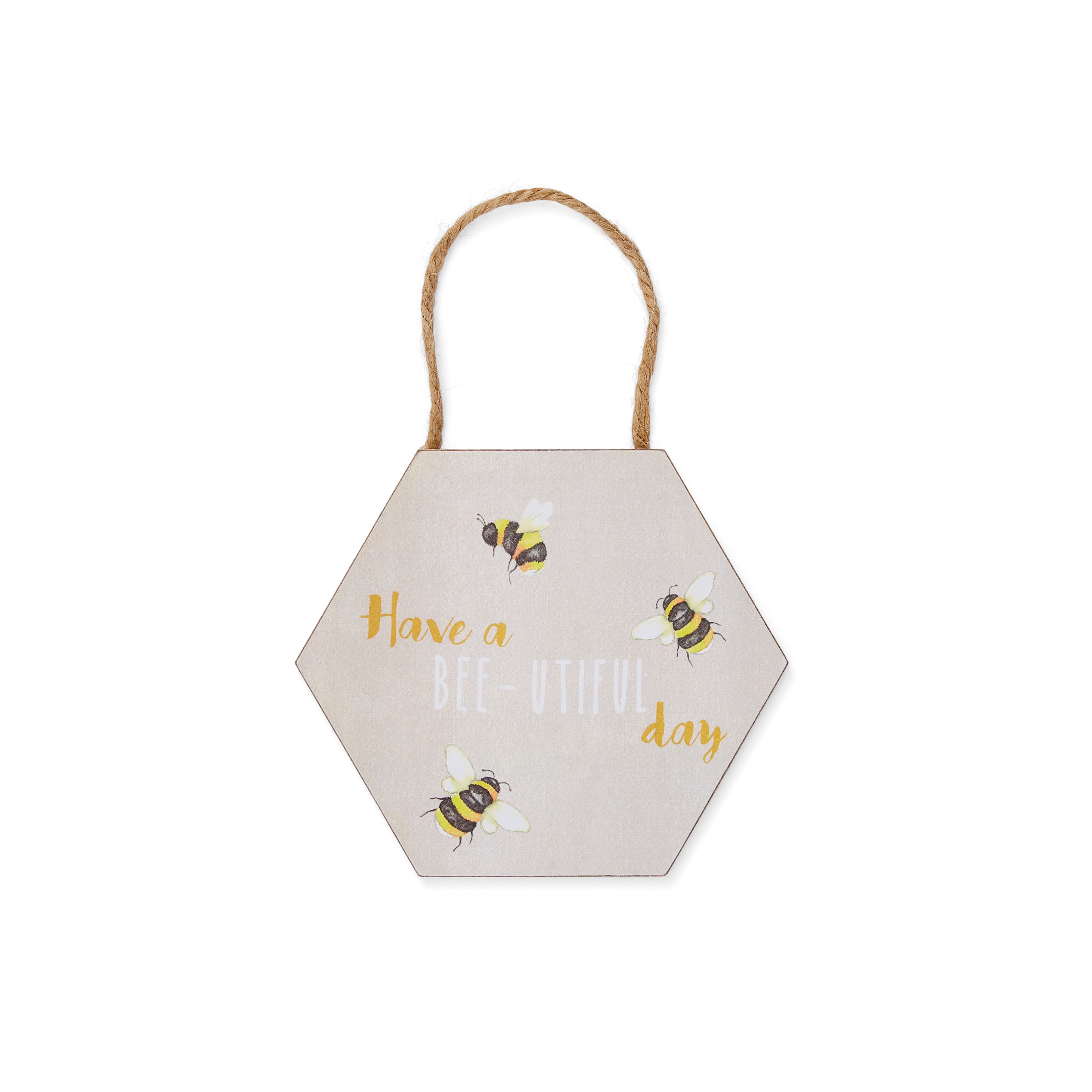 Bumble Bee Bee-utiful Day Hex Plaque