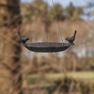 Bird Bath Hanging with 2 Birds