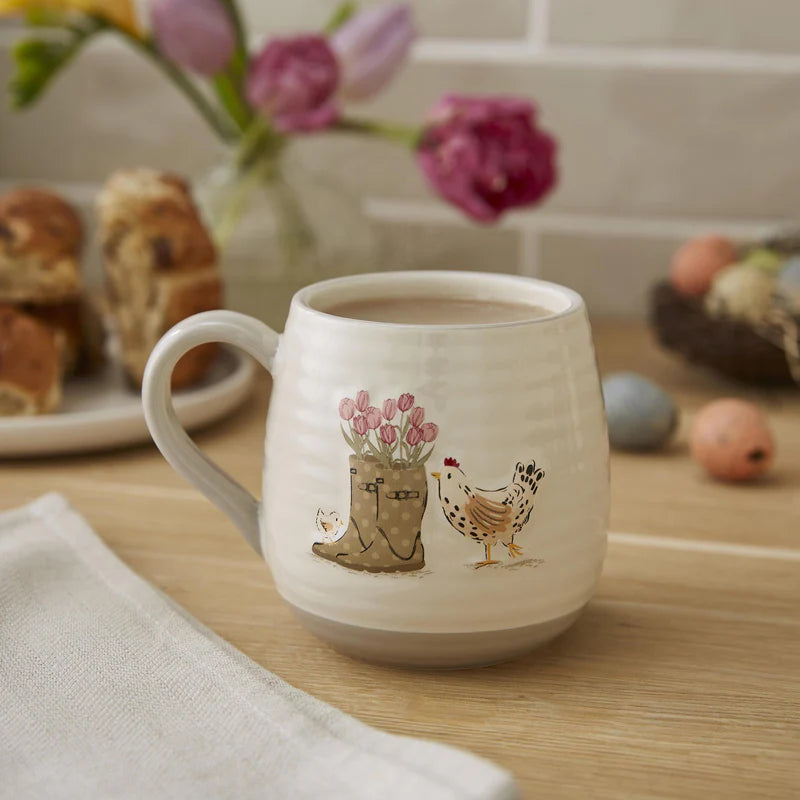 Hen House Lane Belly Mug Wallies & Hens