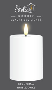 White LED Pillar Indoor Candle Assorted Sizes