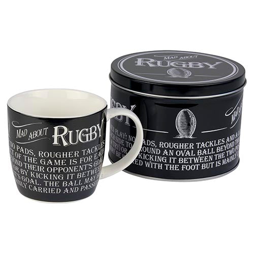 Mug in a Tin Rugby