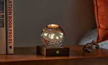 Load image into Gallery viewer, Walnut Solar System 3D Laser Engraved Light