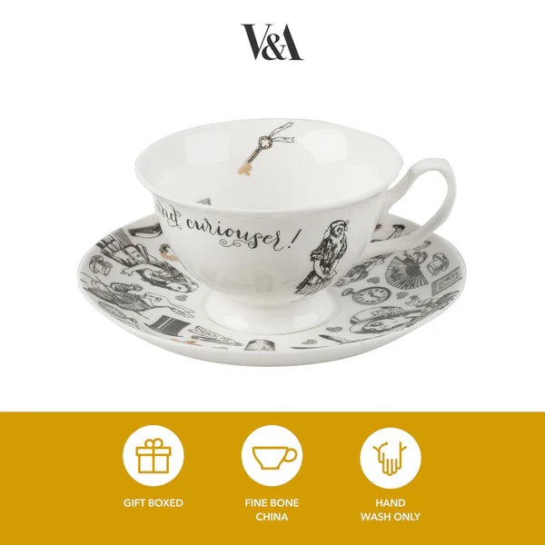 V&A Alice Tea Cup/Saucer Set