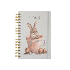 Flower Pot Rabbit A5 Spiral Notebook