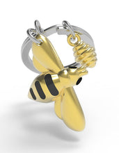 Load image into Gallery viewer, Gold Bee Keychain