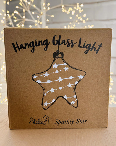 Sparkly Hanging Glass Star