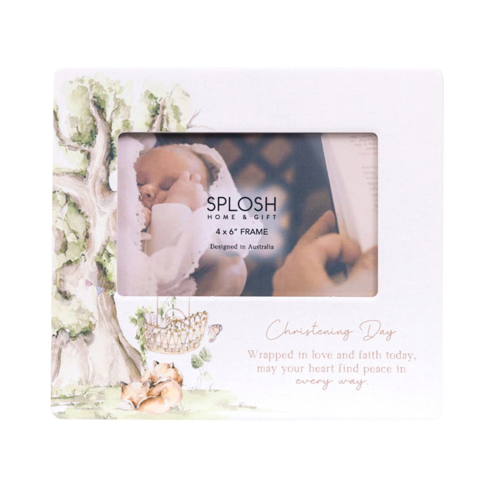 Tiny Wonders Christening Ceramic Frame 4x6