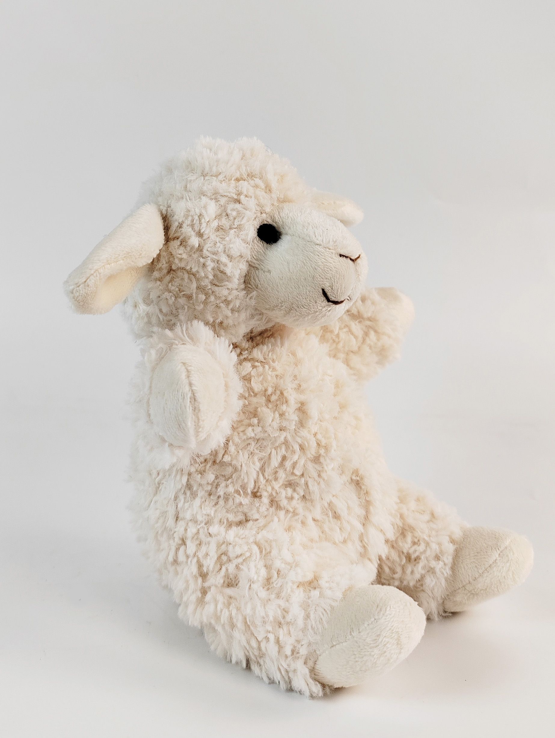 Curly Sheep Soft Toy White 18cm