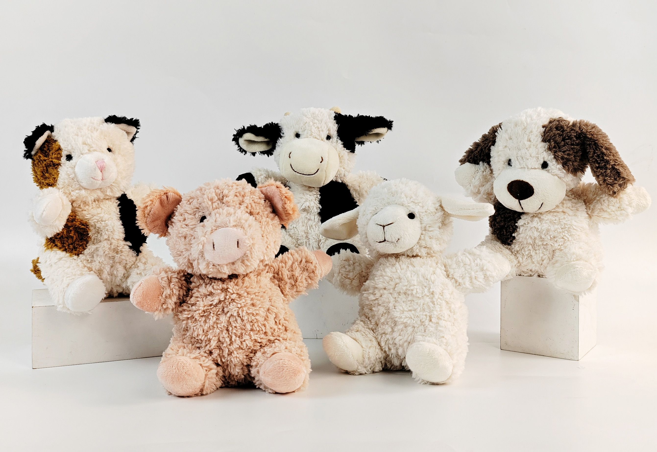 Curly Sheep Soft Toy White 18cm