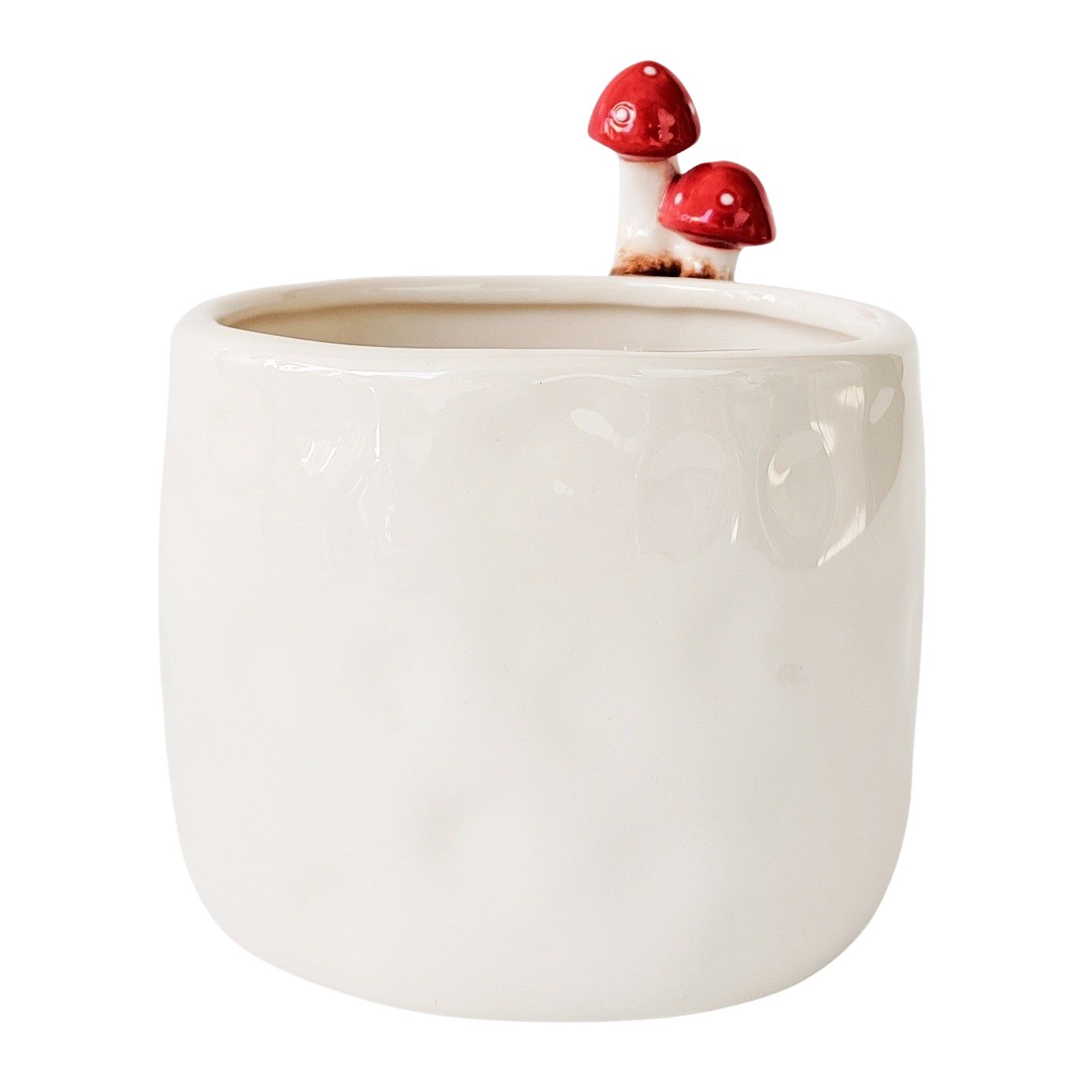 Toadstool Planter White 13cm