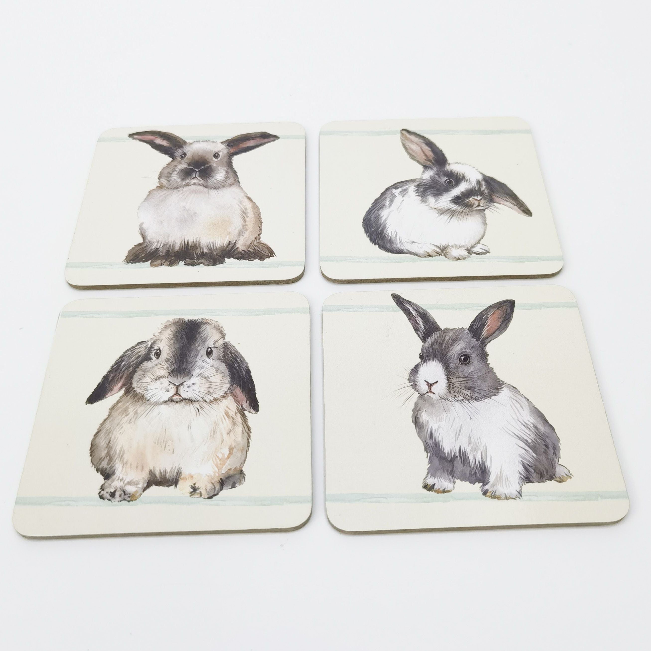 Brown Bunny Coasters Set of 4