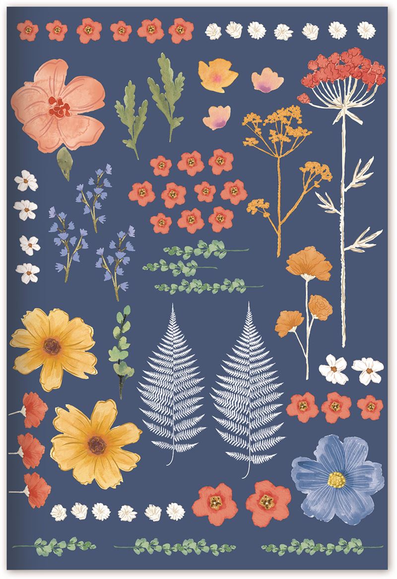 Blue Botanicals Recycled Journals Set of 3