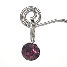 Load image into Gallery viewer, Isa Dambeck 9mm Swarovski Stone Silver Earrings Assorted Colours Earrings