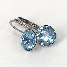 Load image into Gallery viewer, Isa Dambeck 9mm Swarovski Stone Silver Earrings Assorted Colours Earrings
