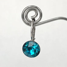 Load image into Gallery viewer, Isa Dambeck 9mm Swarovski Stone Silver Earrings Assorted Colours Earrings