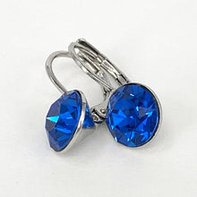 Load image into Gallery viewer, Isa Dambeck 9mm Swarovski Stone Silver Earrings Assorted Colours Earrings