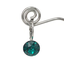 Load image into Gallery viewer, Isa Dambeck 9mm Swarovski Stone Silver Earrings Assorted Colours Earrings