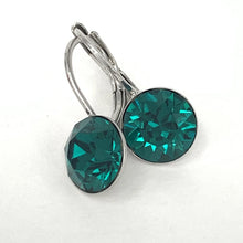 Load image into Gallery viewer, Isa Dambeck 9mm Swarovski Stone Silver Earrings Assorted Colours Earrings