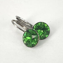 Load image into Gallery viewer, Isa Dambeck 9mm Swarovski Stone Silver Earrings Assorted Colours Earrings