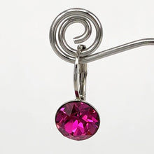Load image into Gallery viewer, Isa Dambeck 9mm Swarovski Stone Silver Earrings Assorted Colours Earrings