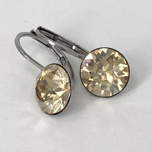 Load image into Gallery viewer, Isa Dambeck 9mm Swarovski Stone Silver Earrings Assorted Colours Earrings