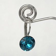 Load image into Gallery viewer, Isa Dambeck 9mm Swarovski Stone Silver Earrings Assorted Colours Earrings
