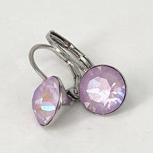 Load image into Gallery viewer, Isa Dambeck 9mm Swarovski Stone Silver Earrings Assorted Colours Earrings