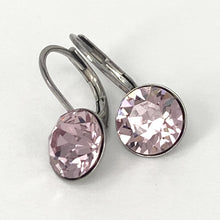 Load image into Gallery viewer, Isa Dambeck 9mm Swarovski Stone Silver Earrings Assorted Colours Earrings