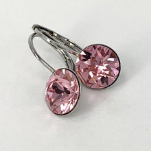Load image into Gallery viewer, Isa Dambeck 9mm Swarovski Stone Silver Earrings Assorted Colours Earrings