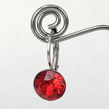 Load image into Gallery viewer, Isa Dambeck 9mm Swarovski Stone Silver Earrings Assorted Colours Earrings