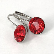 Load image into Gallery viewer, Isa Dambeck 9mm Swarovski Stone Silver Earrings Assorted Colours Earrings