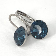 Load image into Gallery viewer, Isa Dambeck 9mm Swarovski Stone Silver Earrings Assorted Colours Earrings