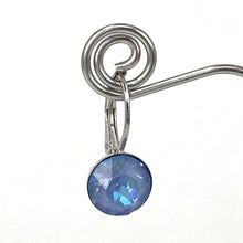 Load image into Gallery viewer, Isa Dambeck 9mm Swarovski Stone Silver Earrings Assorted Colours Earrings