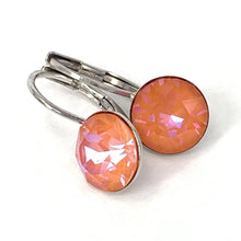 Load image into Gallery viewer, Isa Dambeck 9mm Swarovski Stone Silver Earrings Assorted Colours Earrings