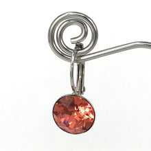 Load image into Gallery viewer, Isa Dambeck 9mm Swarovski Stone Silver Earrings Assorted Colours Earrings
