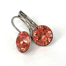 Load image into Gallery viewer, Isa Dambeck 9mm Swarovski Stone Silver Earrings Assorted Colours Earrings