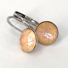 Load image into Gallery viewer, Isa Dambeck 9mm Swarovski Stone Silver Earrings Assorted Colours Earrings