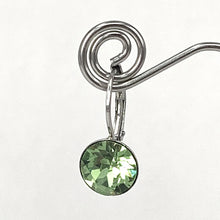 Load image into Gallery viewer, Isa Dambeck 9mm Swarovski Stone Silver Earrings Assorted Colours Earrings