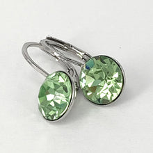 Load image into Gallery viewer, Isa Dambeck 9mm Swarovski Stone Silver Earrings Assorted Colours Earrings